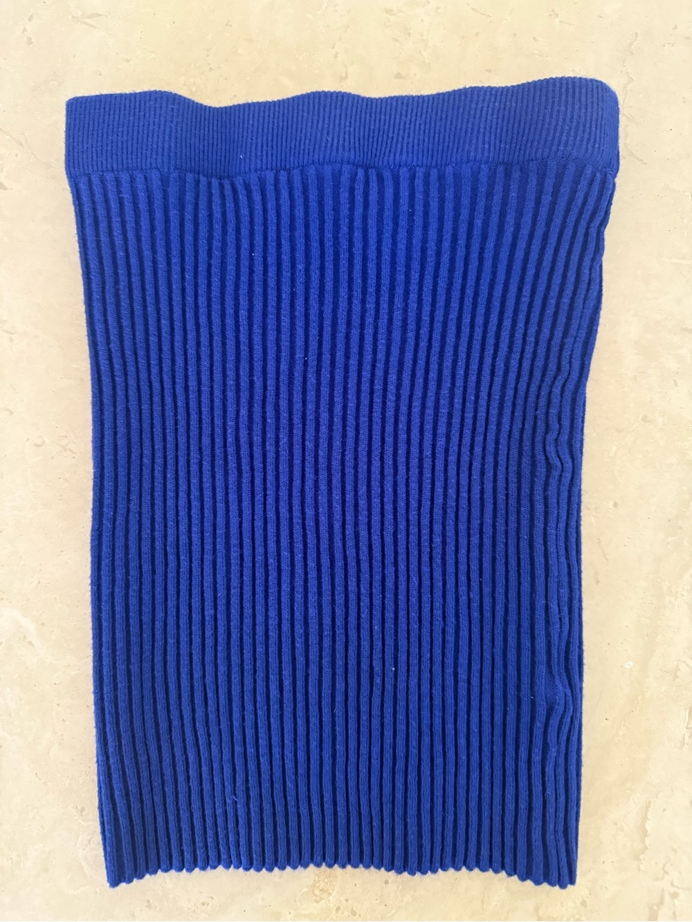 Princess Polly Ribbed Tube Top in Cobalt Blue